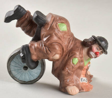 Emmett Kelly Jr Collection Mniatures Black Unicycle-On Hands - Boxed