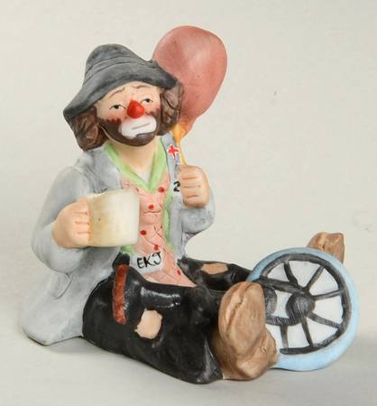 Emmett Kelly Jr Collection Mniatures Blue Unicycle-Mug - No Box