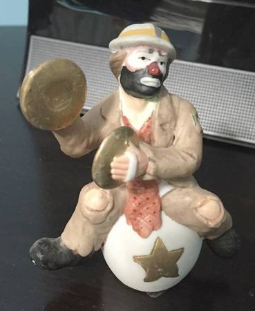Emmett Kelly Jr Collection Mniatures Musician Sitting-With Cymbals - No Box