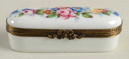 Limoges Boxes Floral Oblong Box - No Box