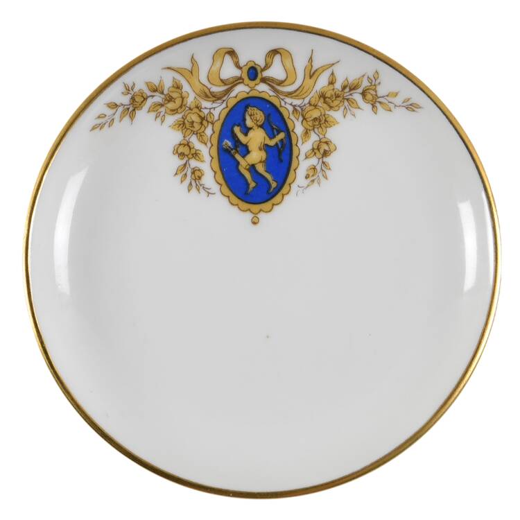 Limoges Miniatures Mini Plate - Cherub - No Box