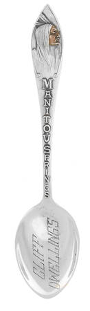 Frank Smith Silver Souvenir Spoons Manitou Springs;Cliff Dwellings - No Box
