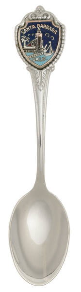 Sterling Souvenir Spoons Sant Barbara, California - No Box