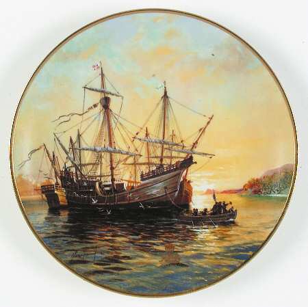 Columbus Discovers America-500th Anniversary Ashore At Dawn - Boxed