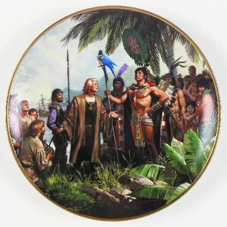Columbus Discovers America-500th Anniversary Bringing Together Two Cultures - No Box