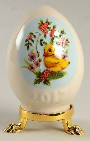 Goebel Easter Egg Duckling With Flowers - Boxed