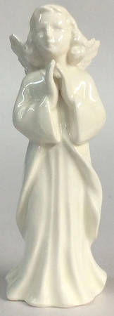 All White Figurines Angel Praying-Glossy - Boxed