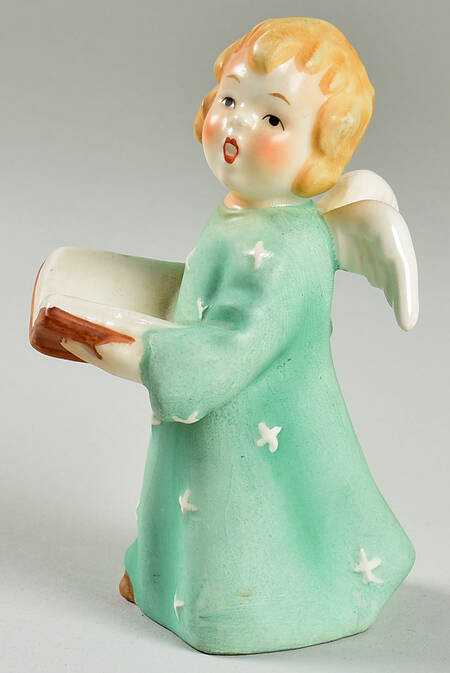 Goebel Figurines Angel With Book Green - No Box