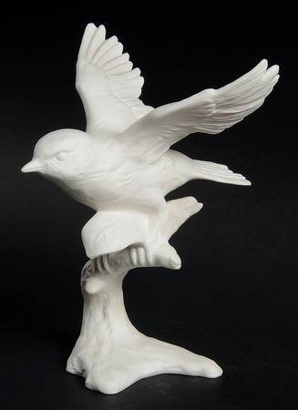 All White Figurines Great Titmouse-Matte - Boxed