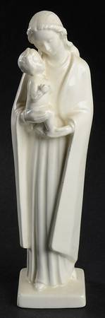 All White Figurines Madonna With Child-Matte - Boxed