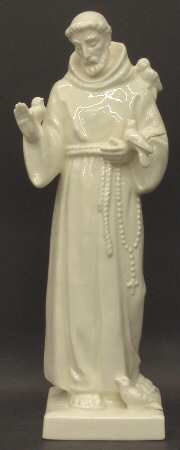All White Figurines Saint Francis-Glossy - Boxed