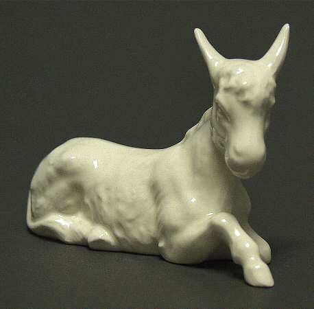 All White Figurines Donkey-Glossy - No Box