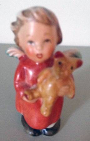 Goebel Figurines Angel With Teddy Bear-Red - No Box