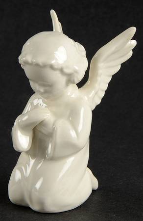 All White Figurines Angel Praying-Glossy - Boxed