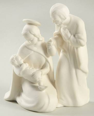 All White Figurines Holy Family-Matte - Boxed