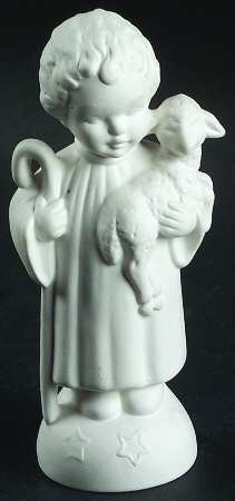 All White Figurines Shepherd Boy-Matte - Boxed