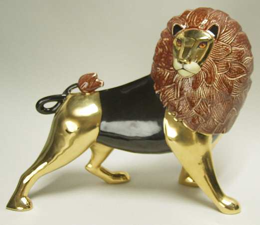 Animals-Figurines Golden Lion - Boxed