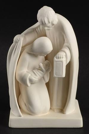 All White Figurines Holy Family-Matte - Boxed