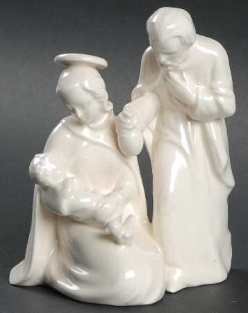 All White Figurines Holy Family-Glossy - Boxed