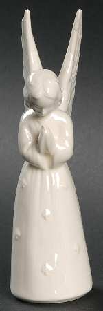 All White Figurines Angel Praying-Wings Up-Glossy - Boxed