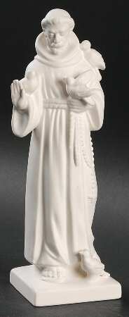All White Figurines Saint Francis-Matte - Boxed