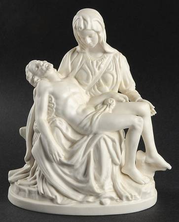All White Figurines Pieta-Matte - No Box