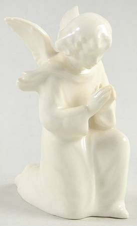 All White Figurines Angel Praying-Glossy - No Box