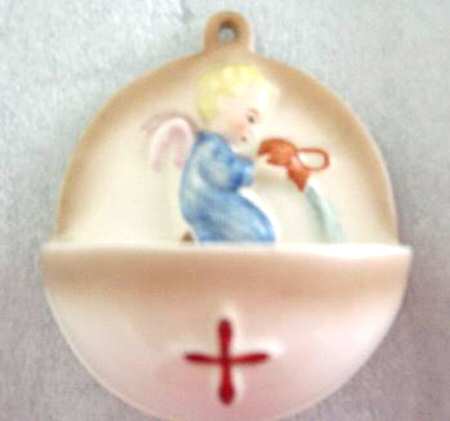 Religious Plaques & Fonts Praying Angel Water Font - With Box