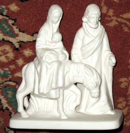 All White Figurines Flight To Egypt-Matte - Boxed