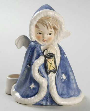 Goebel Figurines Angel Blue Coat Candle Holder - No Box