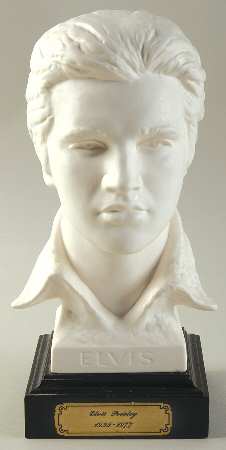All White Figurines Elvis Bust-Matte - With Box