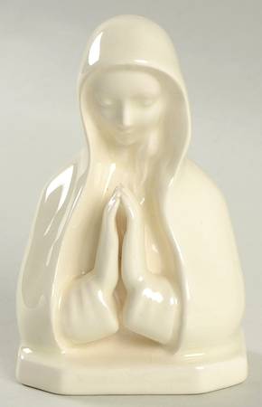 All White Figurines Madonna Praying-Glossy - No Box