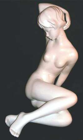 All White Figurines Nude Lady-Matte - No Box
