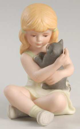 Goebel Figurines Girl With Cat - No Box