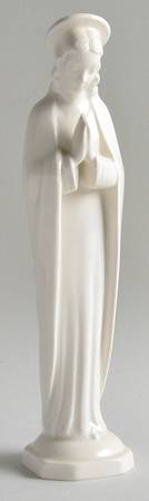 All White Figurines Madonna With Halo-Matte - No Box