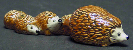 Animals-Figurines Hedgehog Family - No Box