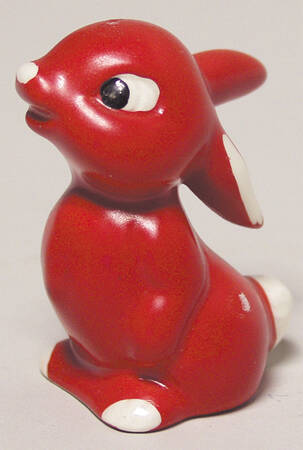 Animals-Figurines Red Rabbit - No Box