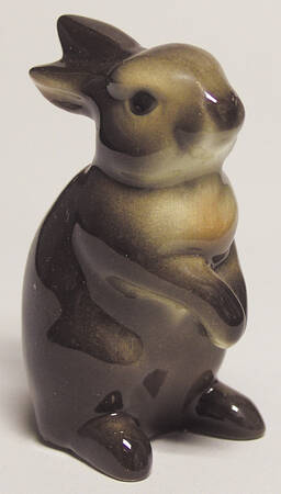 Animals-Figurines Brown Rabbit - Sitting Up - No Box