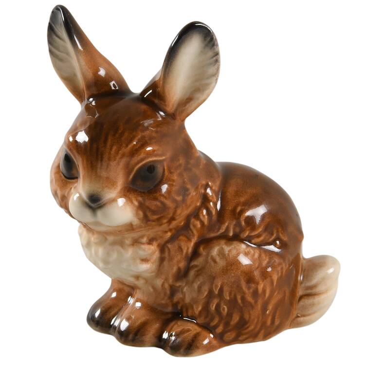 Animals-Figurines Bunny - Brown  Looking Left - Boxed