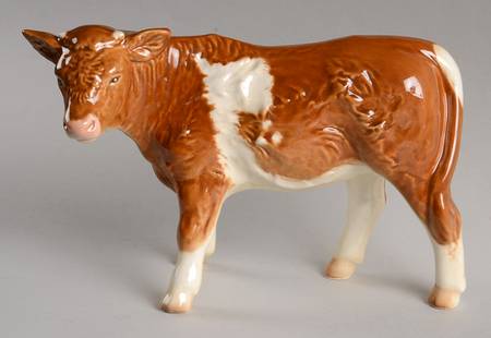 Animals-Figurines Brown & White Cow - No Box