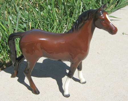 Animals-Figurines Horse-Brown Mane - No Box
