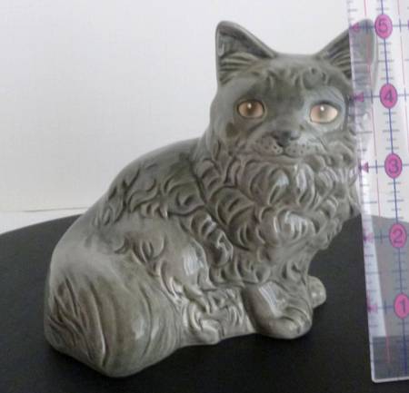 Animals-Figurines Grey Cat - Boxed