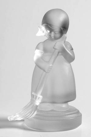 Crystal M.I. Hummel Figurine Little Sweeper - With Box