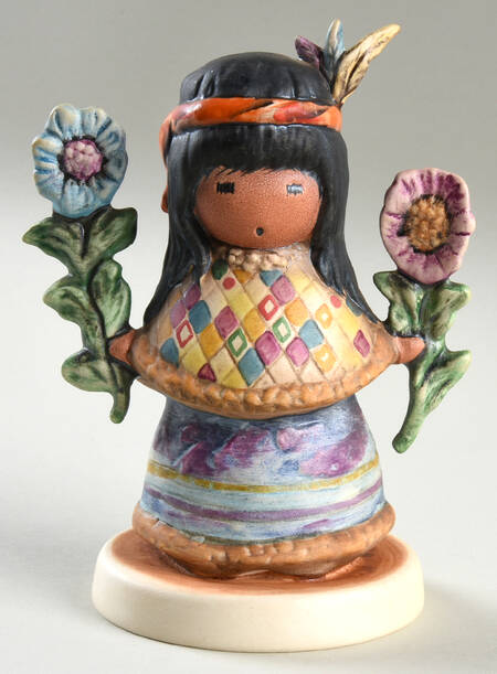 De Grazia Figurines Little Cocopah Indian - Boxed