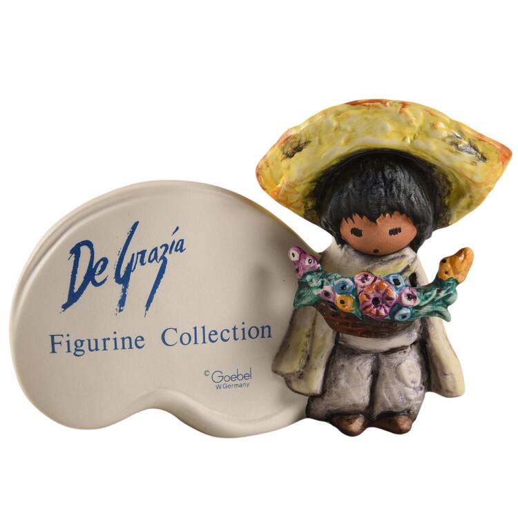 De Grazia Figurines Flower Boy Plaque - No Box