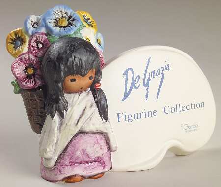 De Grazia Figurines Flower Girl Plaque - No Box