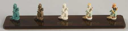 Hummel Miniature Figurine-Bronze Little Sweeper-Progression Set - No Box