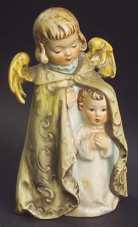 Janet Robson Figurines Angel Protecting Christ Child - No Box