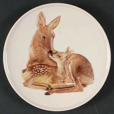 Mother's Day Plate Deer & Fawn - Boxed