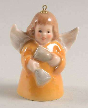 Angel Bell Ornament Angel With Bells-Yellow - No Box